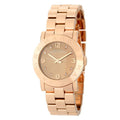 Marc Jacobs Amy Glitz Brown Dial Rose Gold Steel Strap Watch for Women - MBM3221