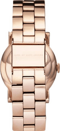 Marc Jacobs Amy White Dial Rose Gold Steel Strap Watch for Women - MBM3077