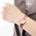 Marc Jacobs Amy White Dial Rose Gold Steel Strap Watch for Women - MBM8613