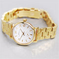 Marc Jacobs Baker White Dial Gold Steel Strap Watch for Women - MBM3247
