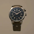 Maurice Lacroix Pontos S Diver Automatic Black Dial Brown Leather Strap Watch For Men - PT6248-BRZ01-330-2