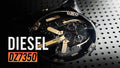 Diesel Mr Daddy 2.0 Chronograph Black Dial Black Leather Strap Watch For Men - DZ7350