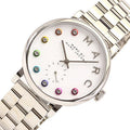Marc Jacobs Marc White Dial Silver Steel Strap Watch for Women - MBM3420