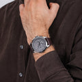 Tommy Hilfiger Decker Grey Dial Brown Leather Strap Watch for Men - 1791562
