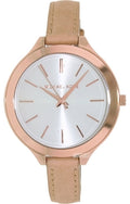 Michael Kors Runway Slim Quartz White Dial Beige Leather Strap Watch For Women - MK2284