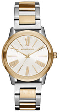 Michael Kors Hartman Quartz White Dial Two Tone Steel Strap Watch For Women - MK3521