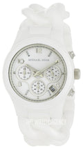Michael Kors Ceramic White Dial White Steel Strap Watch for Women - MK5387
