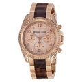 Michael Kors Blair Rose Gold Dial Two Tone Steel Strap Watch For Women - MK5859