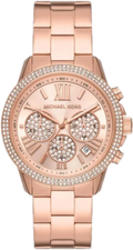 Michael Kors Bryn Chronograph Rose Gold Dial Rose Gold Steel Strap Watch For Women - MK7200