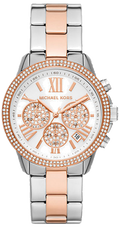Michael Kors Bryn Pavé White Dial Two Tone Steel Strap Watch For Women - MK7201