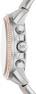 Michael Kors Bryn Pavé White Dial Two Tone Steel Strap Watch For Women - MK7201