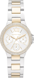 Michael Kors Camille Multifunction Silver Dial Two Tone Steel Strap Watch For Women - MK6982