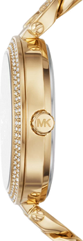 Michael Kors Catelyn Crystals Gold Dial Gold Steel Strap Watch For Women - MK4674