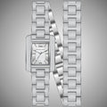 Michael Kors Emery Pave Double Wrap Crystals White Dial Silver Steel Strap Watch for Women - MK4836
