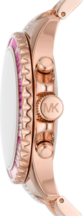 Michael Kors Everest Chronograph Rose Gold Dial Rose Gold Steel Strap Watch For Women - MK7211