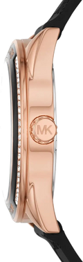 Michael Kors Jessa Quartz Black Dial Black Silicone Strap Watch For Women - MK7266
