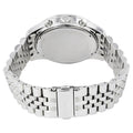 Michael Kors Lexington Chronograph Silver Dial Silver Steel Strap Watch for Men - MK8515