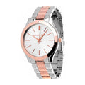 Michael Kors Runway White Dial Two Tone Stainless Steel Strp Watch for Women - MK3204A