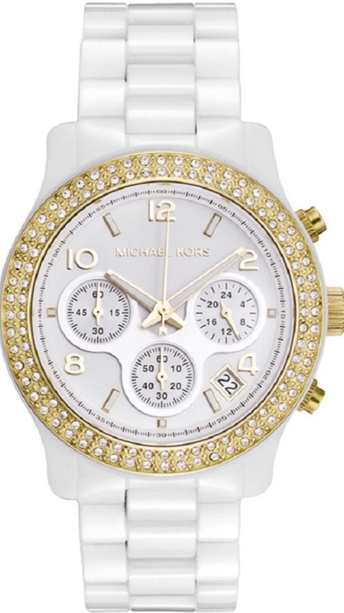 Michael Kors Runway White Dial White Steel Strap Watch for Women - MK5237