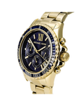 Michael Kors Everest Chronograph Blue Dial Gold Steel Strap Watch for Women - MK5754
