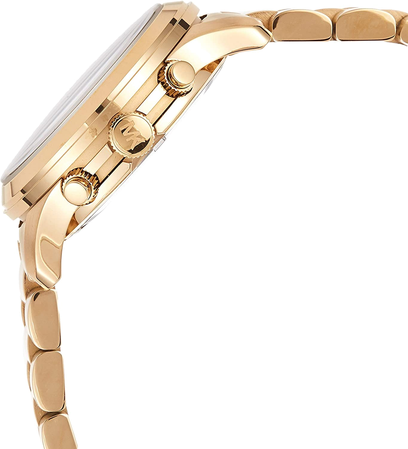 Michael Kors Runway Hunger Stop100 Series Blue Dial Gold Steel Strap Watch for Women - MK5815