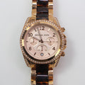 Michael Kors Blair Rose Gold Dial Two Tone Steel Strap Watch For Women - MK5859