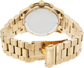 Michael Kors Runway Quartz Orange Dial Gold Steel Strap Watch For Women - MK5930
