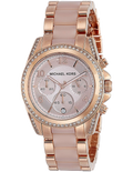 Michael Kors Blair Chronograph Rose Gold Dial Two Tone Steel Strap Watch for Women - MK5943