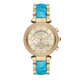 Michael Kors Parker Gold Dial Two Tone Steel Strap Watch for Women - MK6364