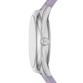 Michael Kors Janelle Three Hand Purple Dial Purple Rubber Strap Watch For Women - MK7143