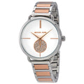 Michael Kors Portia Quartz Silver Dial Two Tone Steel Strap Watch For Women - MK3709