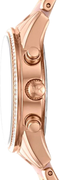 Michael Kors Ritz Chronograph Mother of Pearl White Dial Two Tone Steel Strap Watch For Women - MK6769