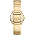 Michael Kors Sylvia Mother Of Pearl Dial Gold Steel Strap Watch For Women - MK4655