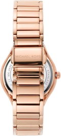 Michael Kors Sylvia Mother Of Pearl Dial Rose Gold Steel Strap Watch for Women - MK4656