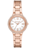 Michael Kors Taryn Quartz White Dial Rose Gold Steel Strap Watch For Women - MK4460