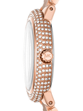 Michael Kors Taryn Quartz White Dial Rose Gold Steel Strap Watch For Women - MK4460
