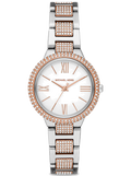 Michael Kors Taryn Quartz White Dial Two Tone Steel Strap Watch For Women - MK4461