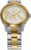 Michael Kors Analog Silver Dial Two Tone Steel Strap Watch For Women - MK7319