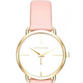 Michael Kors Portia Quartz White Dial Pink Leather Strap Watch For Women - MK2659