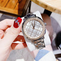 Michael Kors Nia Quartz Silver Dial Silver Steel Strap Watch For Women - MK3988