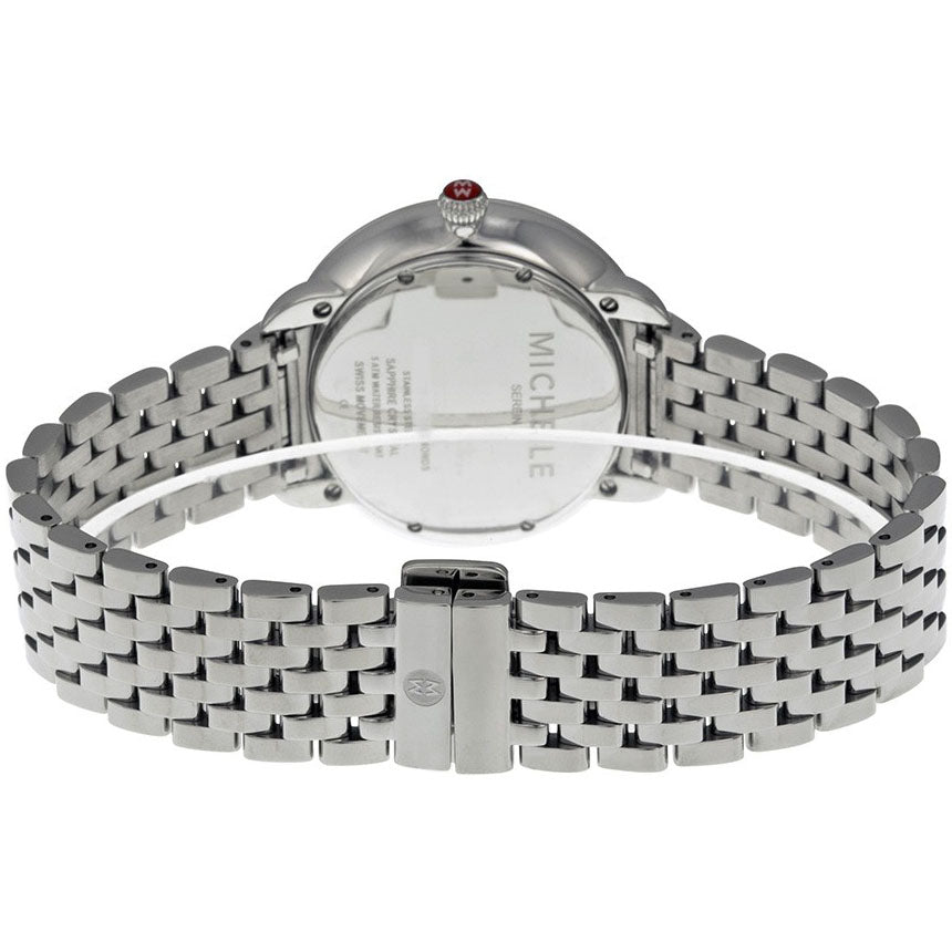 Michele Serein Mother of Pearl Dial Silver Steel Strap Watch for Women - MWW21B000009