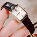 Michael Kors Lake Quartz White Dial Black Leather Strap Watch For Women - MK2762