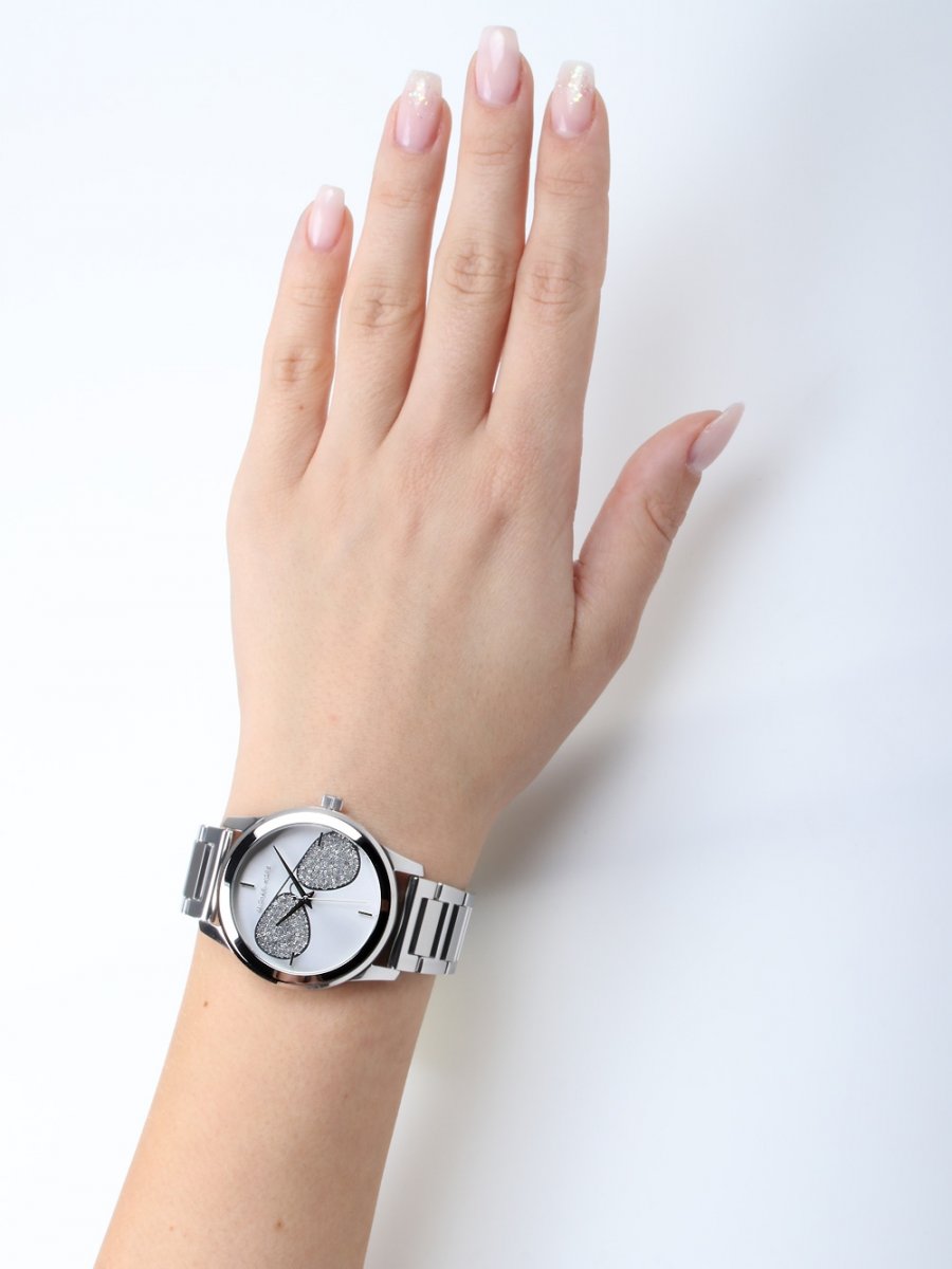 Michael Kors Harman Analog Silver Dial Silver Steel Strap Watch For Women - MK3672