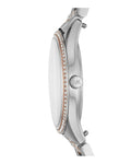 Michael Kors Lauryn Quartz Mother of Pearl White Dial Two Tone Steel Strap Watch For Women - MK4366