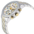 Michael Kors Ritz Chronograph White Dial Two Tone Steel Strap Watch for Women - MK5057