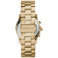 Michael Kors Runway Iridescent Pink Dial Gold Steel Strap Watch for Women - MK5939