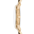 Michael Kors Petite Runway Mercer Blue Dial Gold Steel Strap Watch For Women - MK6673