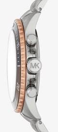 Michael Kors Bayville Chronograph Black Dial Silver Steel Strap Watch For Men - MK8725
