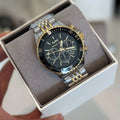 Michael Kors Bayville Chronograph Black Dial Two Tone Steel Strap Watch For Women - MK8872
