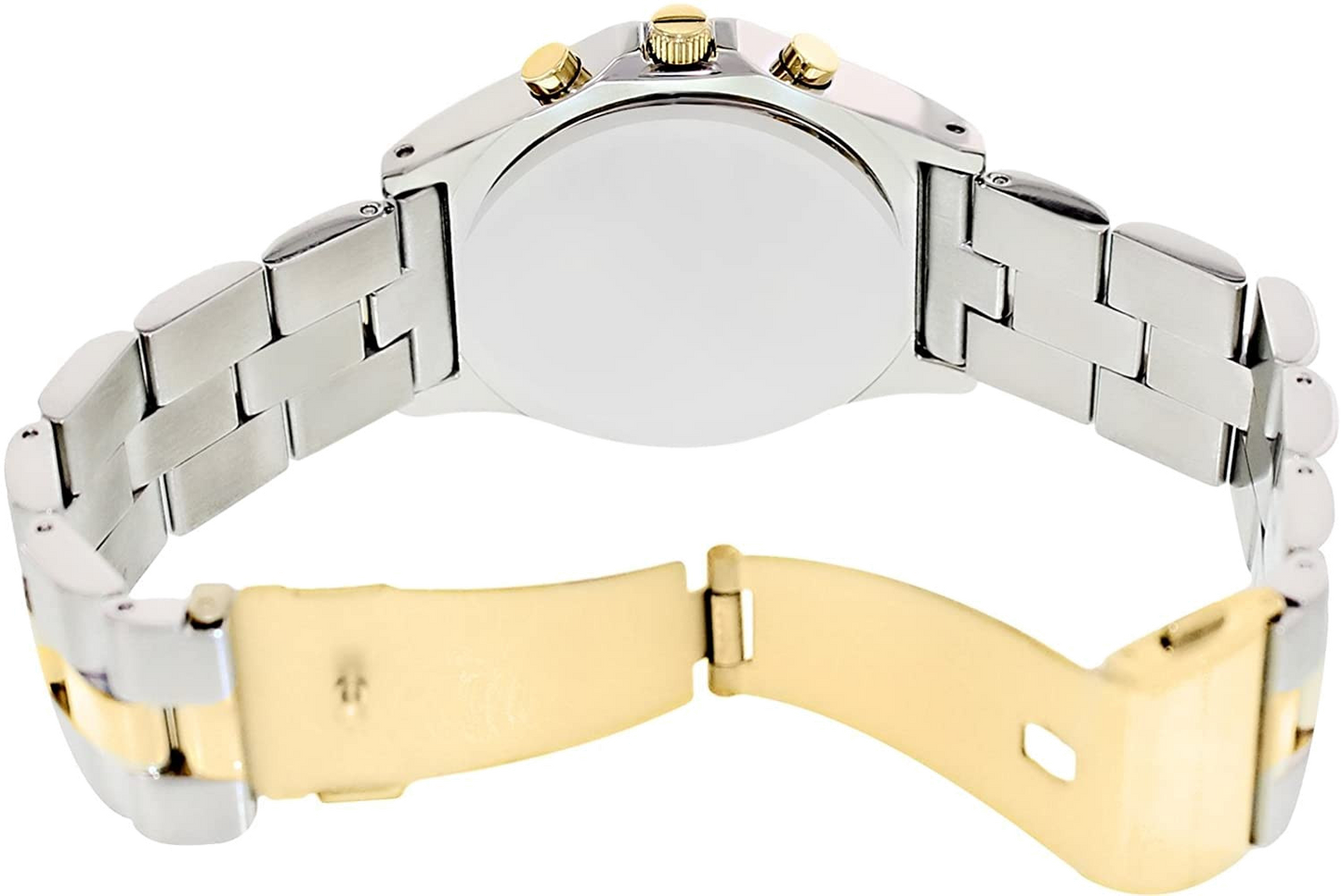 Marc Jacobs Blade Chronograph Silver Dial Two Tone Steel Strap Watch for Women - MBM3177
